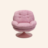 Poltrona girevole Cosy Pink