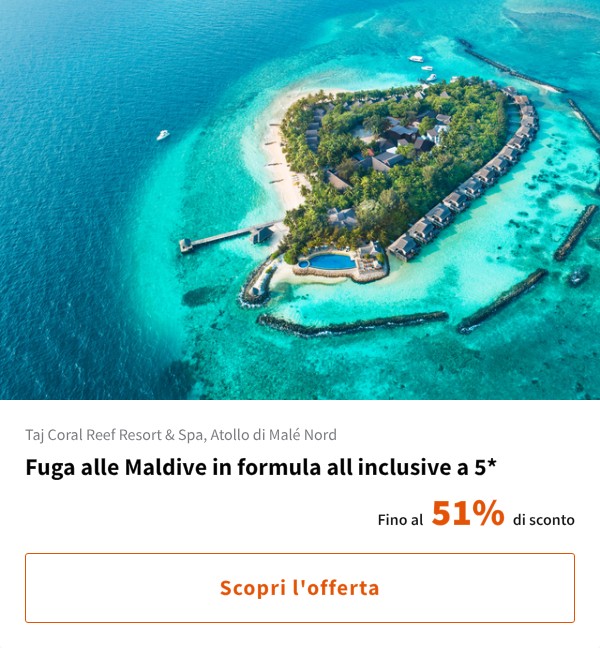 Fuga alle Maldive in formula all inclusive a 5*