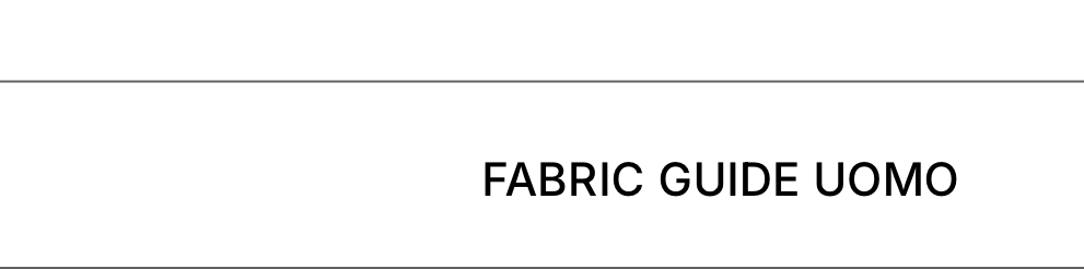Fabric guide uomo