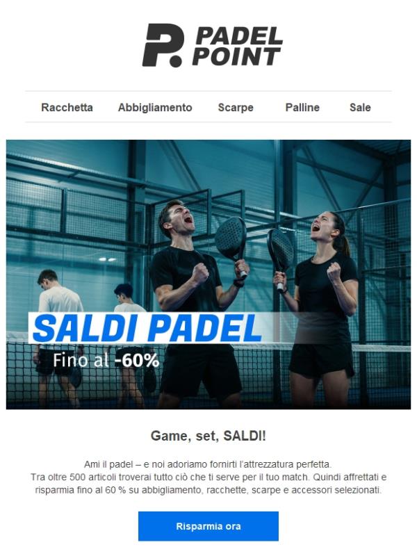 🔥 SALDI: fino al 60 % di sconto su racchette, outfit & co.