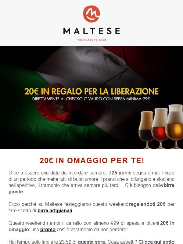 20€ in omaggio per te!