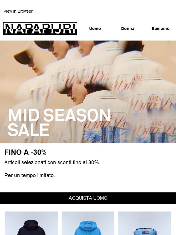 Mid-Season Sale: Scopri la selezione