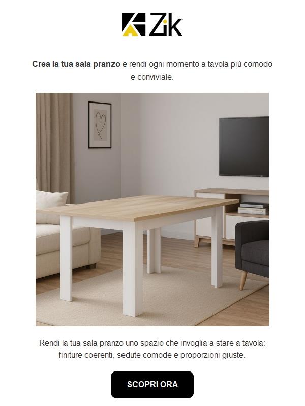 Più comfort a tavola, più stile in casa.