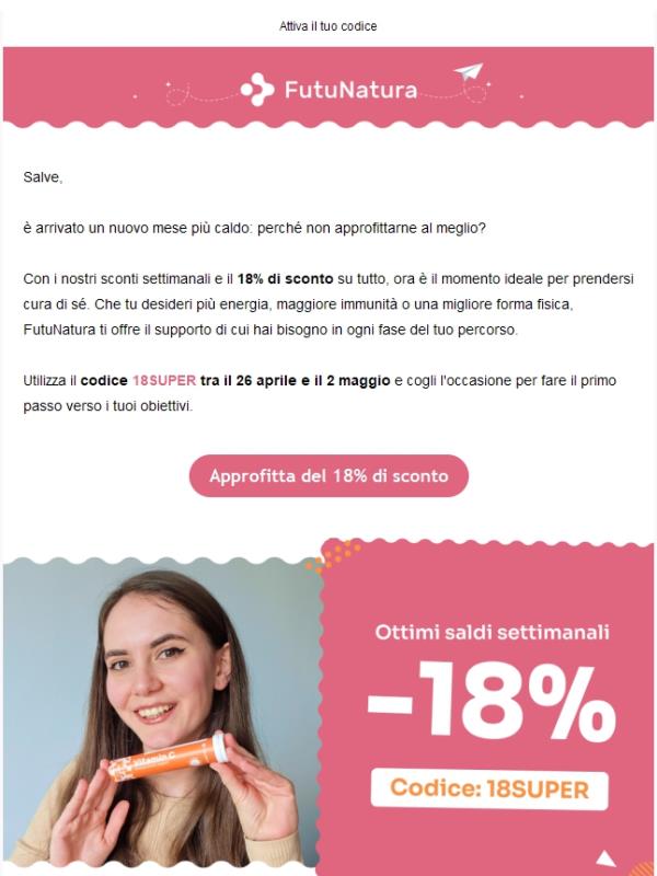 Ti aspetta il -18% su tutto 😎