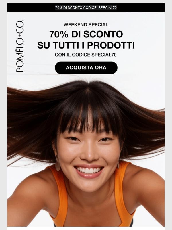 Sconto 70% per il tuo hair ritual ✨