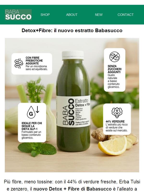 Il Nuovo Detox+Fibre di Babasucco ✨🌿