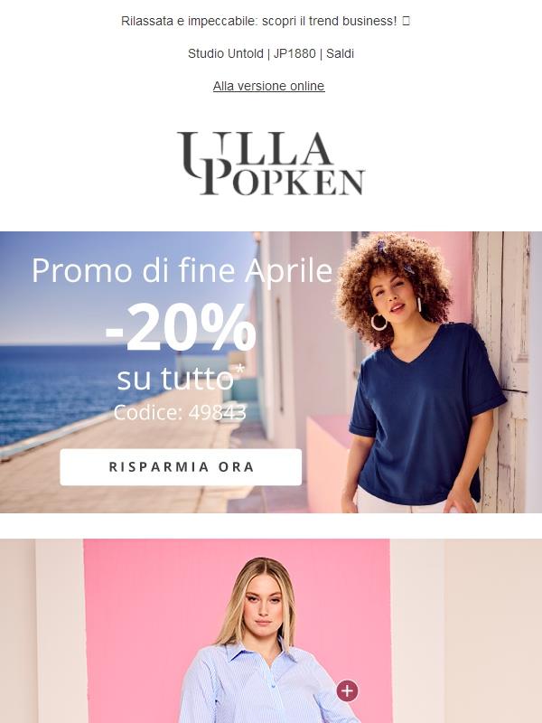 ⏰ Solo oggi: 20% di sconto su TUTTO