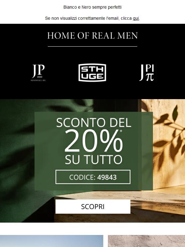 ⏰ Solo oggi: 20% di sconto su TUTTO