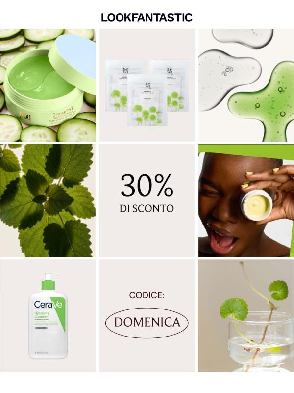 30% di sconto | Shopping della domenica