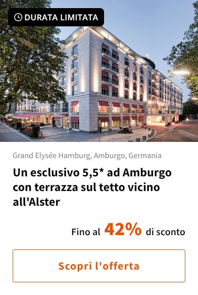 Un esclusivo 5,5* ad Amburgo con terrazza sul tetto vicino all'Alster