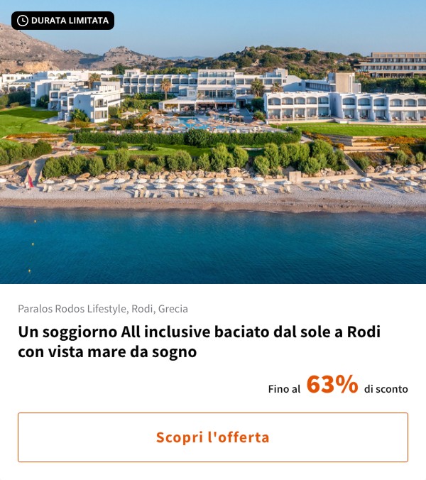 Un soggiorno All inclusive baciato dal sole a Rodi con vista mare da sogno