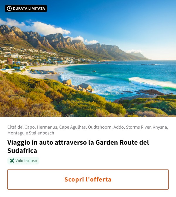 Viaggio in auto attraverso la Garden Route del Sudafrica