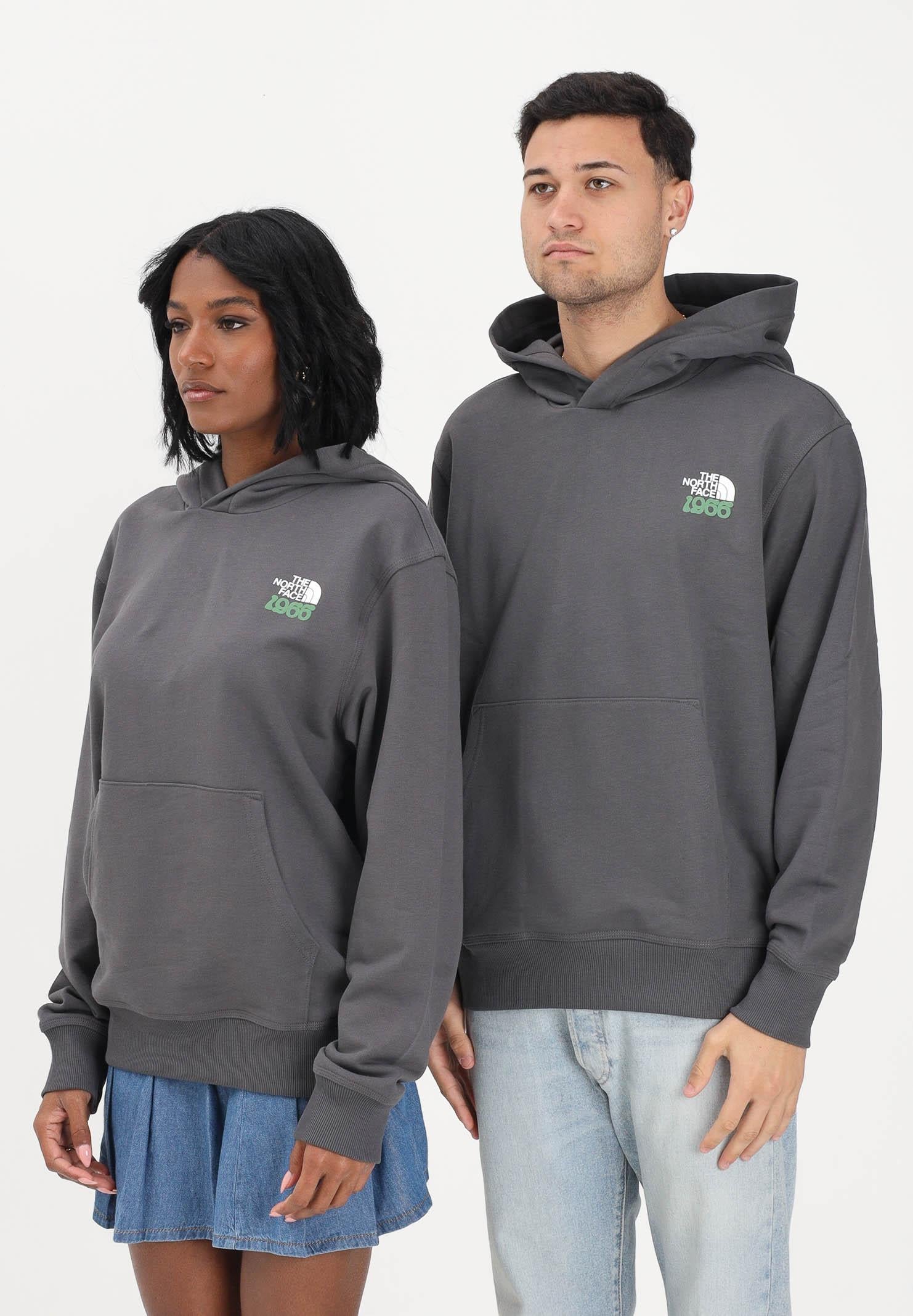 Image of THE NORTH FACE Felpa con cappuccio 1966 Motion Relaxed grigia per uomo e donna