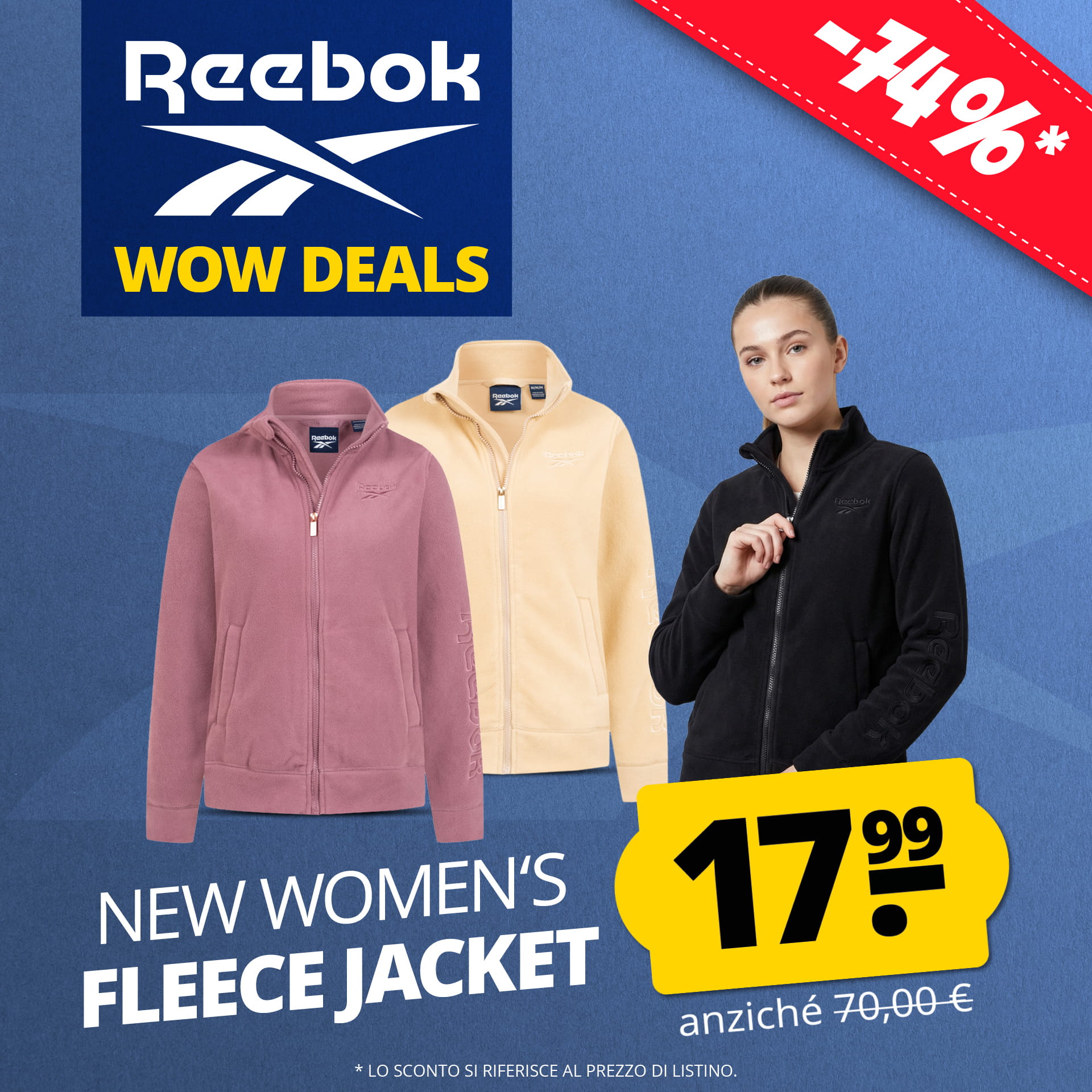 reebok polar fleece donna giacca