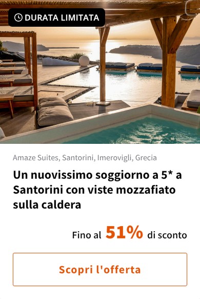 Un nuovissimo soggiorno a 5* a Santorini con viste mozzafiato sulla caldera