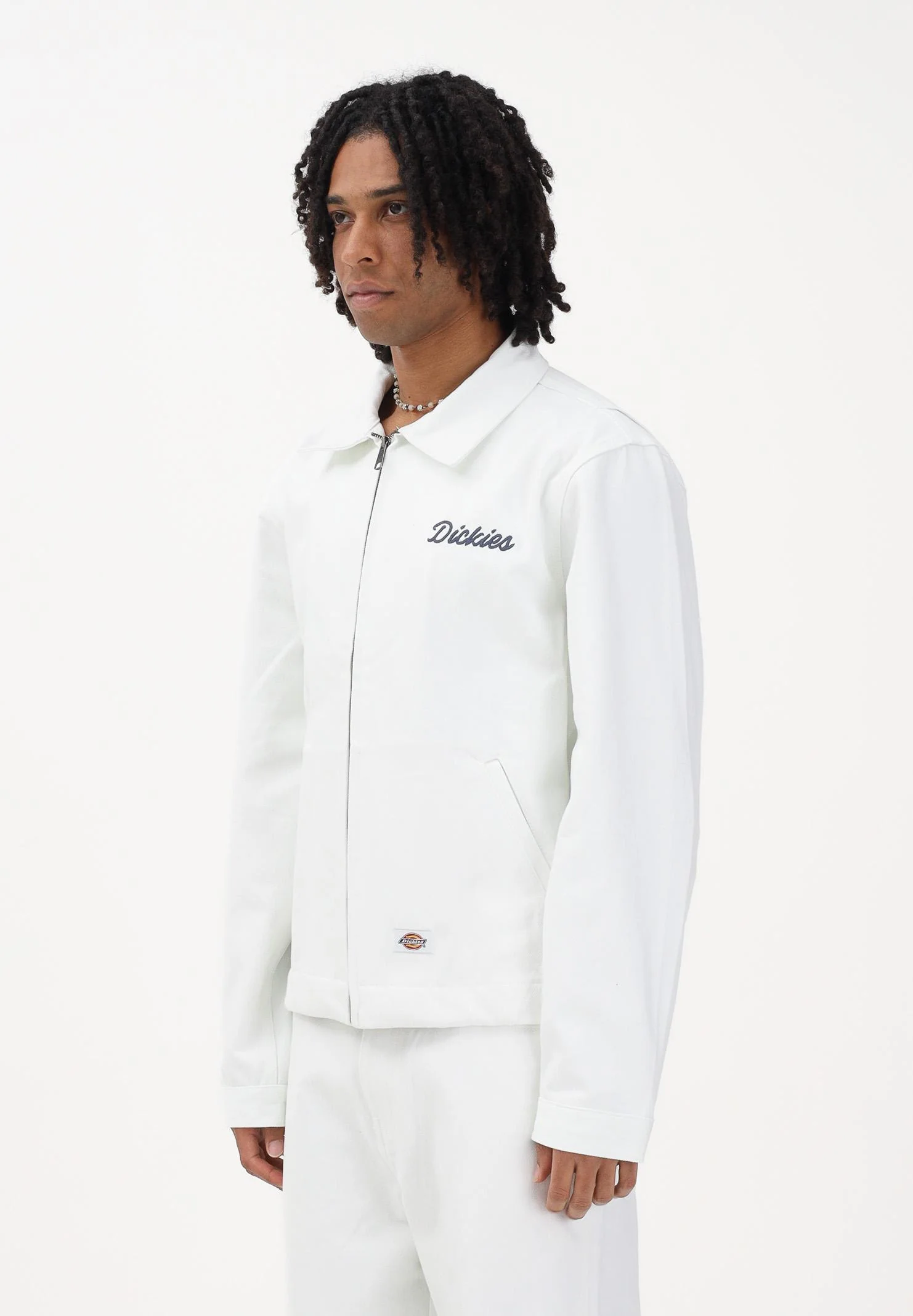 Image of DICKIES Giubbotto Wellsville in denim bianco da uomo