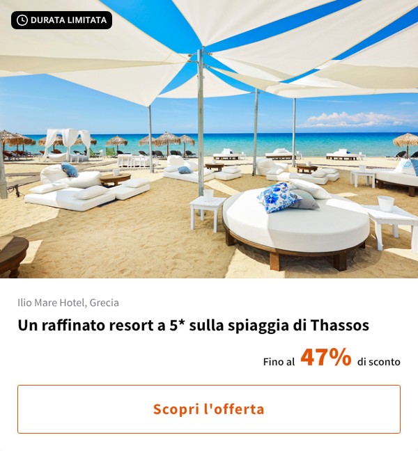 Un raffinato resort a 5* sulla spiaggia di Thassos