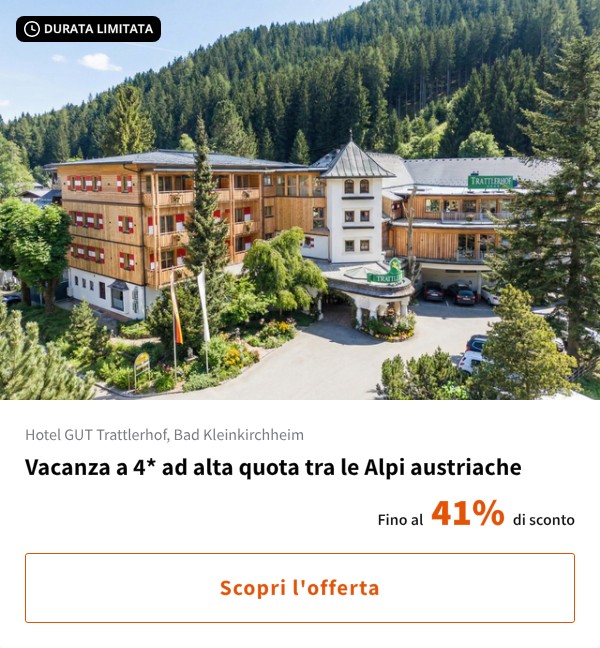 Vacanza a 4* ad alta quota tra le Alpi austriache