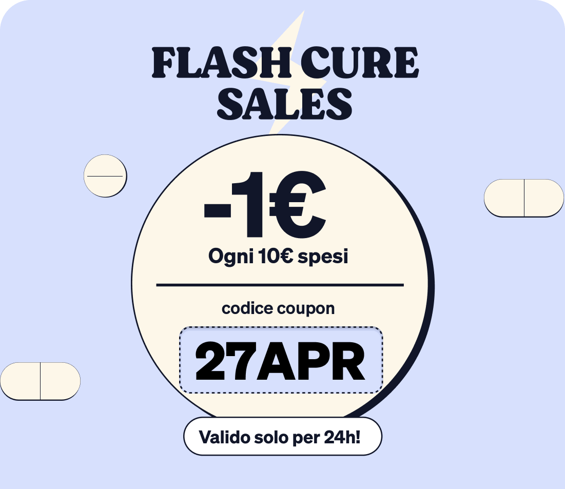 Three pastel-blue flash sale coupon graphics showing €1 off every €10 spent, coupon code 27APR, valid for 24 hours