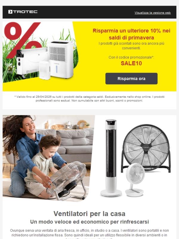 ☀️ Ventilatori per la casa