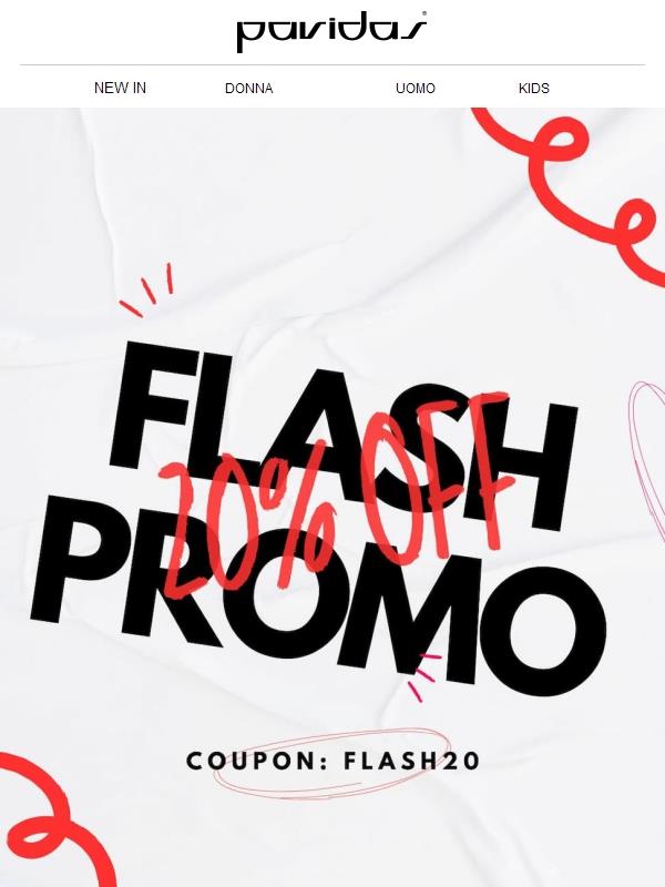 Flash Promo: -20% per 2 giorni!