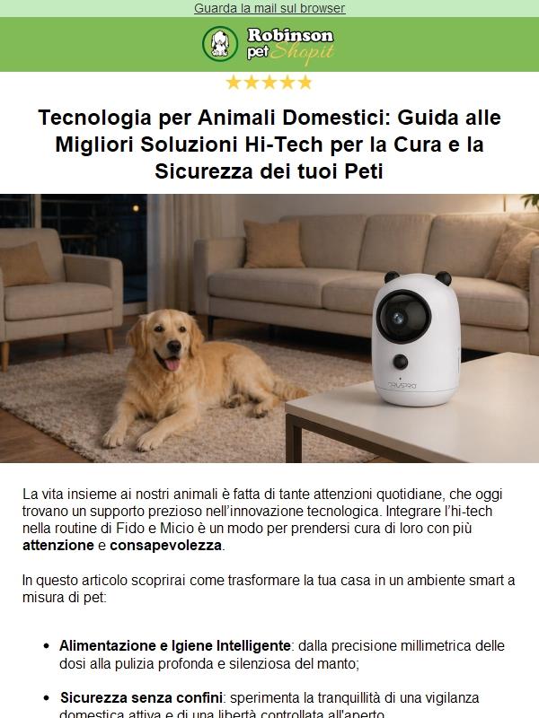🐾 La cura del tuo pet entra nel futuro: scopri il benessere Hi-Tech 🚀