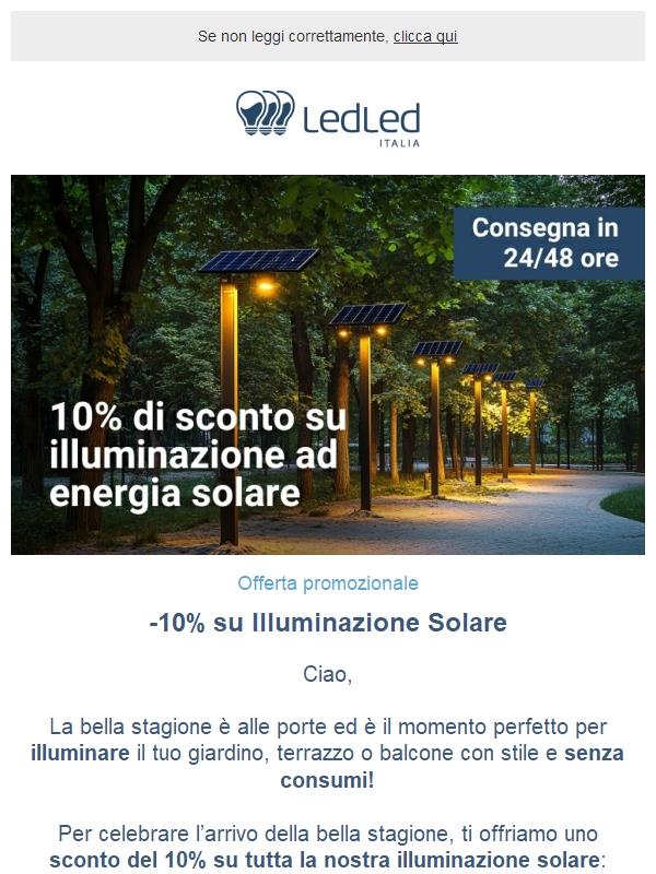 ! 🌸 Accendi la primavera: -10% su luci solari! 🌞