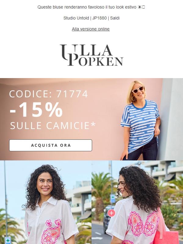 Per un periodo limitato: Sconto del 15% sulle camicie
