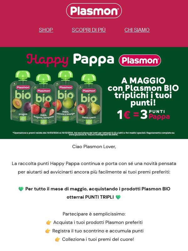 A maggio con Happy Pappa i tuoi punti crescono più in fretta🚀