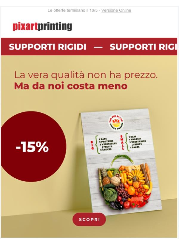 Supporti rigidi al -15%: il tempo del risparmio è adesso!