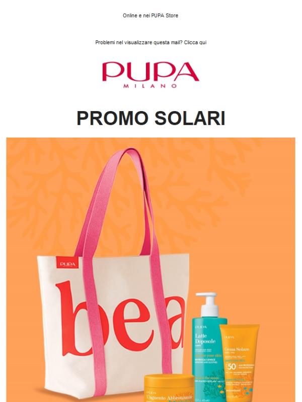 Promo Solari ☀️ Fino al -20% e Pupa Summer Bag in regalo