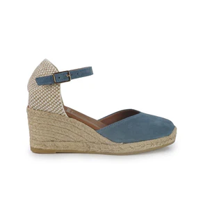 Viguera Espadrillas Alpargatas Donna con Cinturino in Camoscio Jeans