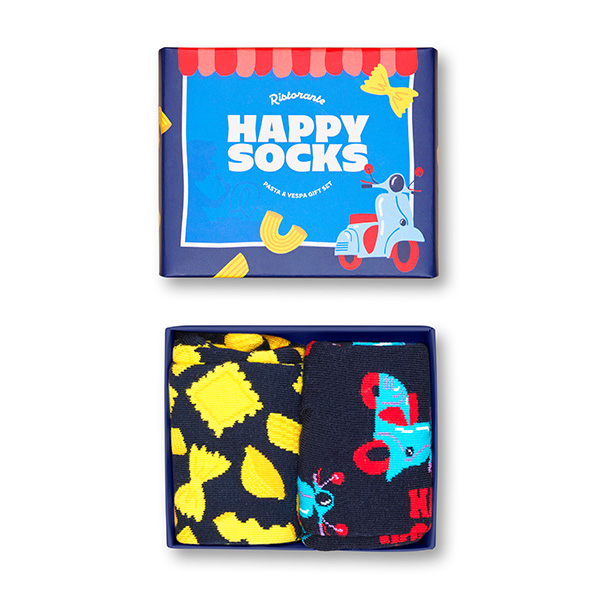 Set regalo di calzini Pasta & Scooter in confezione da 2