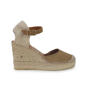 Viguera Espadrillas Alpargatas Donna con Cinturino in Camoscio Whisky