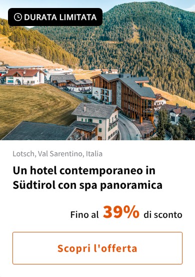 Un hotel contemporaneo in Südtirol con spa panoramica