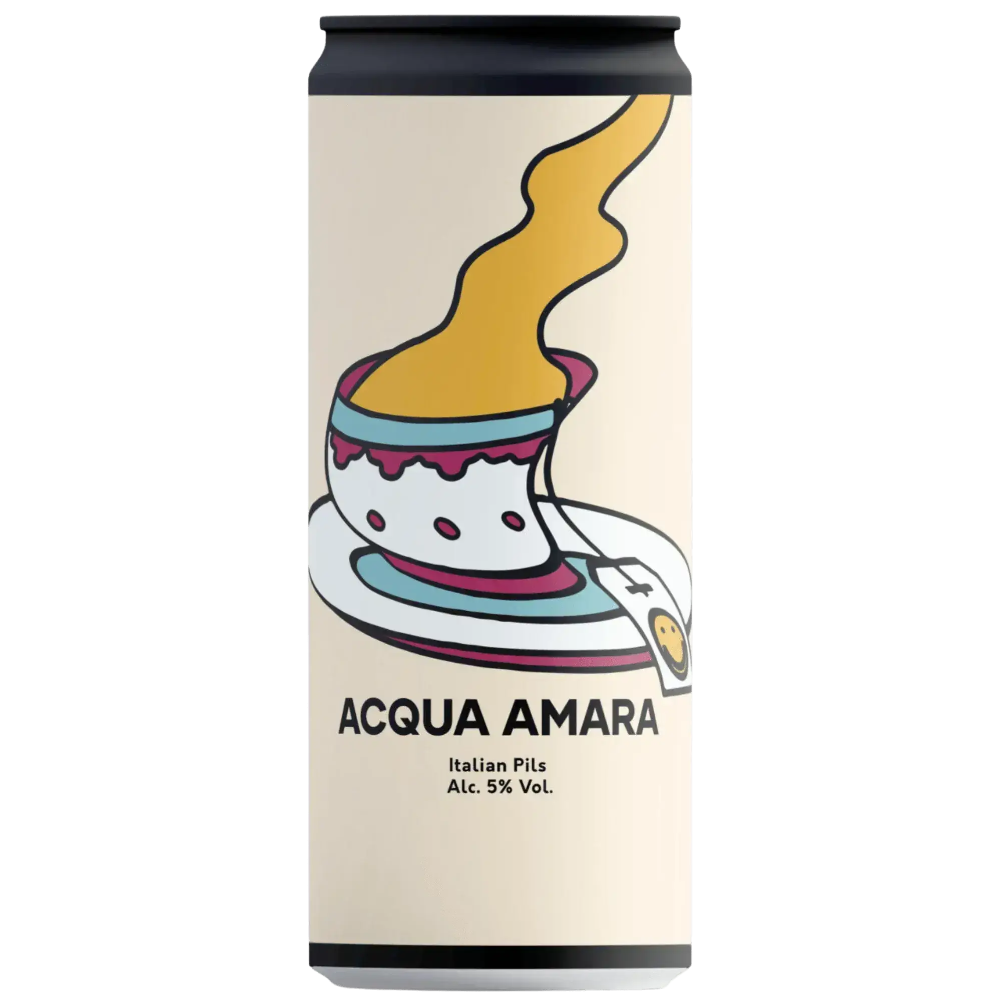 an image of a can of beer with a colorful design