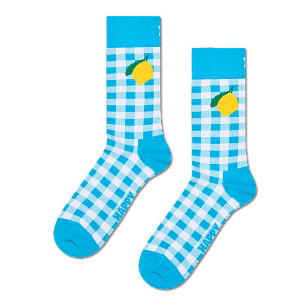 Gingham Lemon Sock