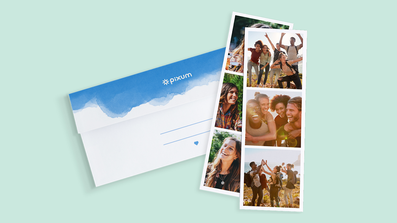 Stampe foto in formato segnalibro con foto degli amici