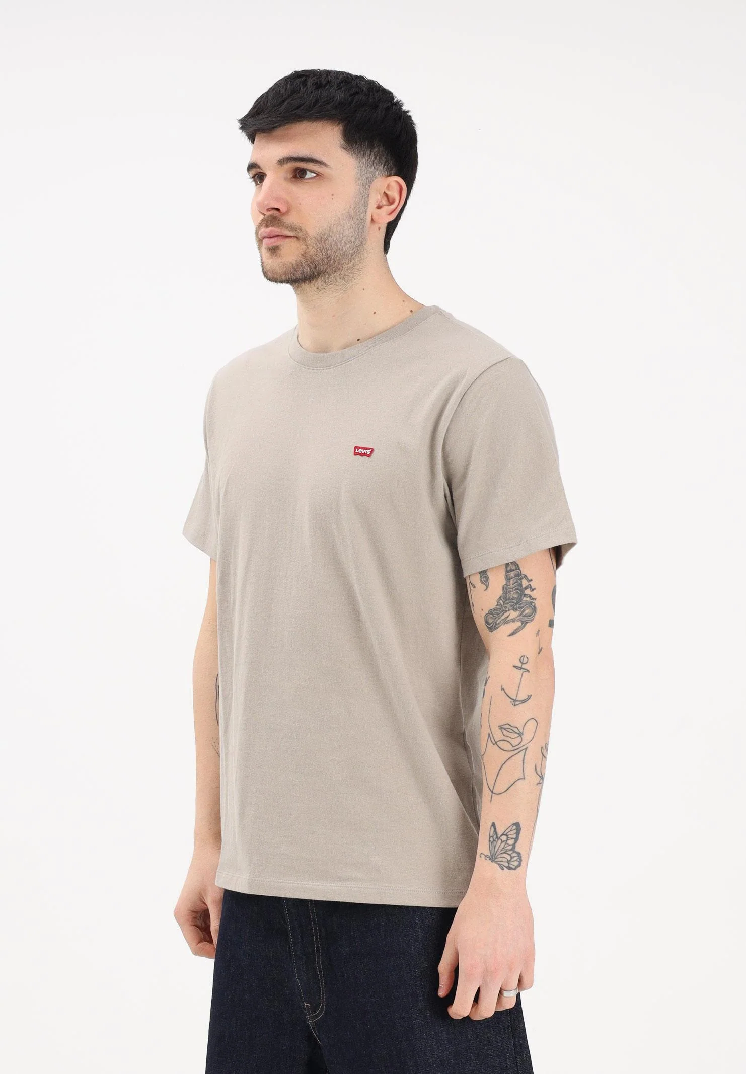 Image of LEVI'S® T-shirt a manica corta Housemark beige da uomo