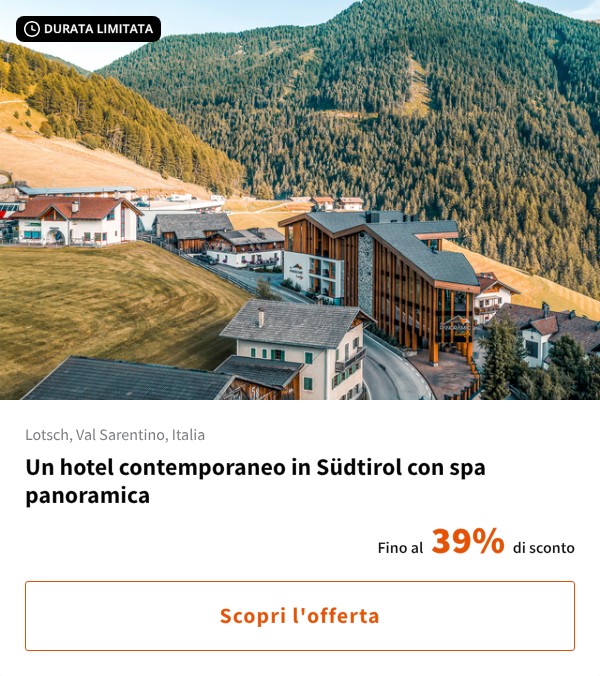 Un hotel contemporaneo in Südtirol con spa panoramica