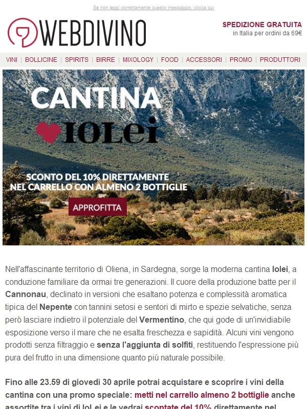 IoLei 🍷 -10% su Vermentino, Cannonau e Nepente di Oliena