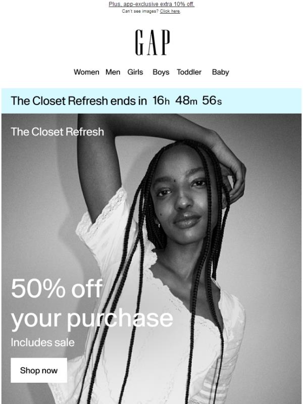 50% off is coming to an end tonight