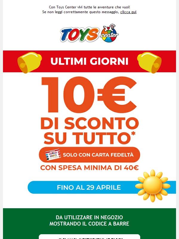 ⏳🍃 Ultimi giorni per i tuoi 10€ di sconto!