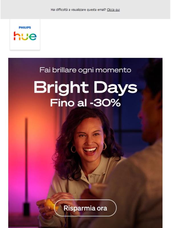 Fino al -30%! Bright Days sono qui!
