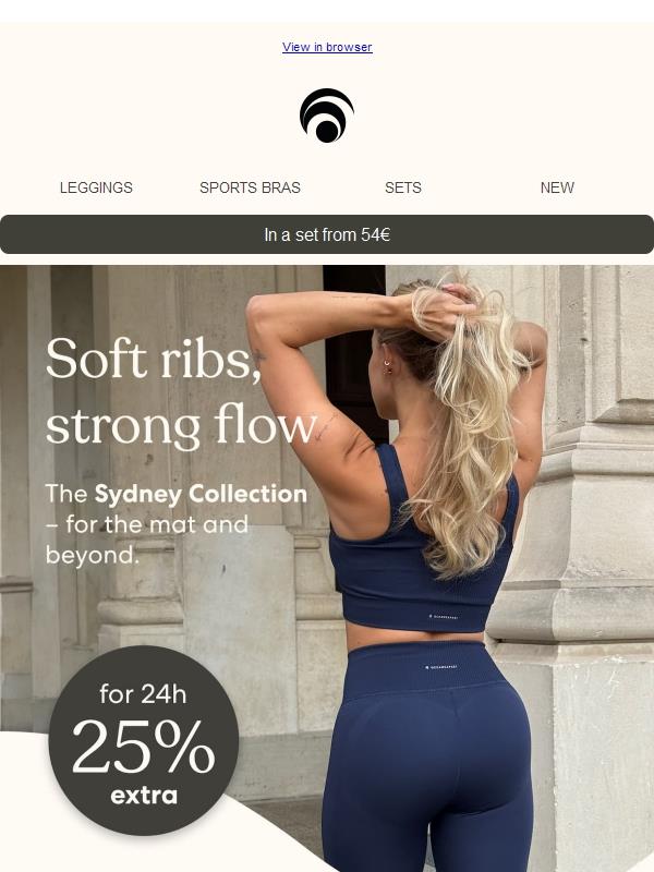 Sydney Collection – now with an extra 25% off. 🤍