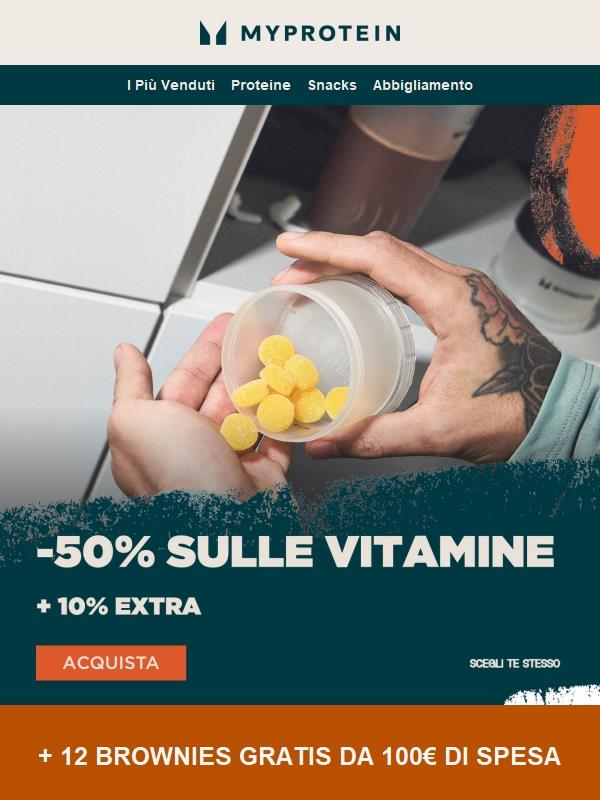 -50% + 10% Extra sulle Vitamine 💊