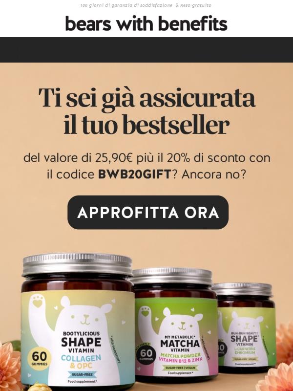 Orsetti gratis + 20% di sconto 🎁