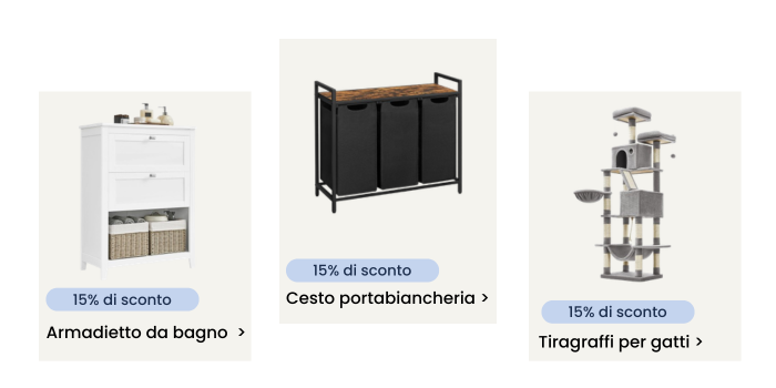Approfitta del -15% su tutto