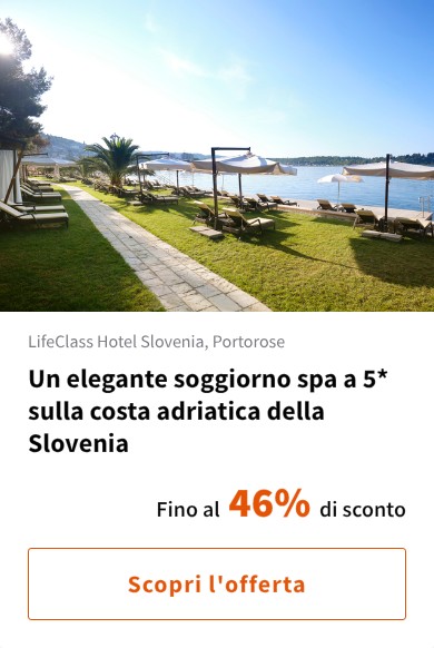 Un elegante soggiorno spa a 5* sulla costa adriatica della Slovenia