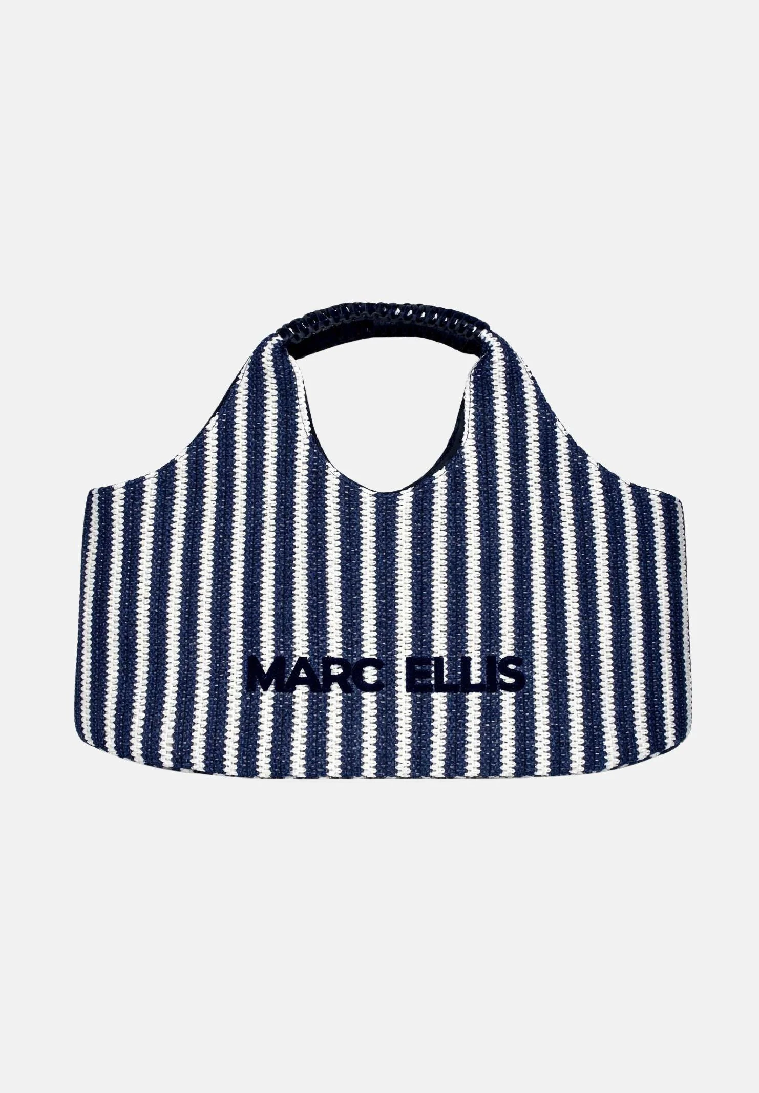 Image of MARC ELLIS Borsa mare Buby Eivissa blu e bianca da donna